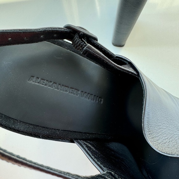 Alexander Wang 🕶 Women’s Slingback Peep Toe High Heel Sandals size 40.5 (US 10) - Picture 6 of 8